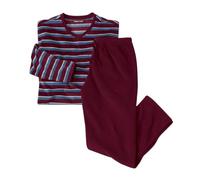 ATLAS FOR MEN - Pyjama Micropolaire Rayé - XL