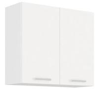 Atlas Meuble haut 2 portes battantes - Décor blanc - L80 x P31 x H72 cm