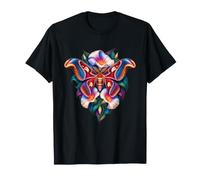 Atlas Moth encadré par Pearl Trompet Flowers T-Shirt