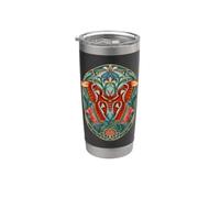 Atlas Moth Vintage Art Nouveau Botanique Gobelet isotherme en acier inoxydable double paroi