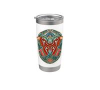 Atlas Moth Vintage Art Nouveau Botanique Gobelet isotherme en acier inoxydable double paroi