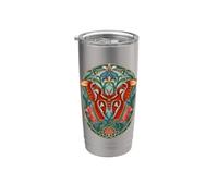 Atlas Moth Vintage Art Nouveau Botanique Gobelet isotherme en acier inoxydable double paroi