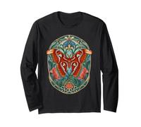 Atlas Moth Vintage Art Nouveau Botanique Manche Longue