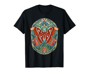 Atlas Moth Vintage Art Nouveau Botanique T-Shirt
