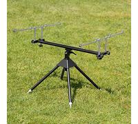 ATLAS Rod Pod pour Pêche - Supports Cannes Pêche | Accessoires de pêche de la Carpe | Styles de en Acier Inoxydable et en Aluminium Noir (Rod Pod en Acier Inoxydable)