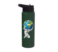 Atlas tenant la Terre Stainless Steel Insulated Water Bottle