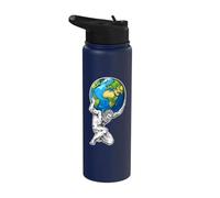 Atlas tenant la Terre Stainless Steel Insulated Water Bottle