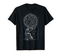 Atlas Titan avec Globe céleste Mythologie Grecque Histoire de l'art T-Shirt
