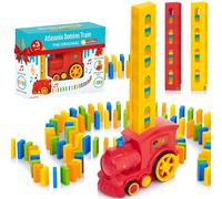 Atlasonix Jeu de dominos train pour enfants, 160 pièces, train électrique, dominos pour enfants de 3, 4, 5 ans, garçons et filles
