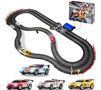 Atlasonix Jeux de pistes de course pour voitures de course - Voitures de course avec boucle, pistes de course et accessoires, double piste de course électrique, ensemble de piste de voiture de course