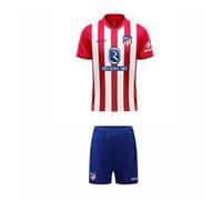 Atletico de Madrid Ensemble maillot et short première équipe saison 2023-2024 réplique officielle - Taille enfant, Blanc/rouge, 4 ans
