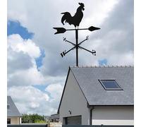 ATLION Girouette Coq pour Hangars Fer Maison Ferme Indicateur Direction du Vent Toits Cour Girouette ExtéRieure DéCoration Jardin Girouette RéTro pour Patio(A)