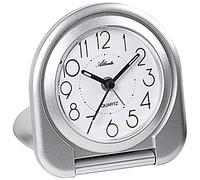 Atltanta Réveil de Voyage, en Plastique, Argent, 7,5 x 8 cm