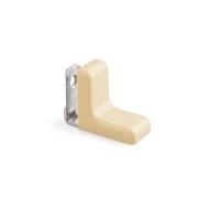 ATM Équerre d’angle avec Cache Hêtre/Chêne - Connecteur de Meuble en Acier Galvanisé 90°, Renfort pour Armoire, Étagère, Table, Chaise, Lit - Lot de 20