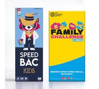 ATM Gaming Lot de 2 Jeux familles : Speedbac Kids + Family Challenge - Parfait pour Mettre l'ambiance en Famille - Dès 7 Ans - Amusant pour Les Enfants et Les Adultes