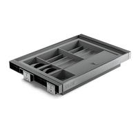 ATM Organiseur coulissant armoire bijoux accessoires Anthracite sortie totale fermeture douce réglage largeur 664-714 mm profondeur 465 mm charge 35 kg tiroir dressing rangement