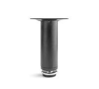ATM Pieds de Meuble 10cm Réglable jusqu'à 11cm à Monter Rond 50kg x 1 Pièce | Pied de Table en Acier à Monter 60 x 60mm, avec Montage par Vis, pour Armoire Buffet Commode Meuble TV -Noir