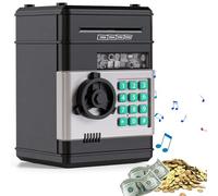 ATM - Tirelire électronique pour enfants de 3 à 12 ans - Coffre-fort pour enfants - Grande tirelire automatique avec code - Cadeaux d'anniversaire pour filles et garçons de 3 à 12 ans