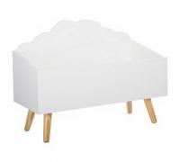 Coffre à jouets en bois Nuage Blanc - Atmosphera For Kids