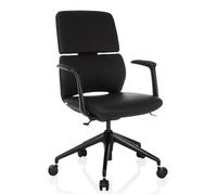 Fauteuil de direction / siège de bureau ATMOS DESIGNER cuir noir hjh OFFICE Noir G