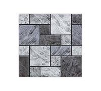 Atmosphera Stickers carrelage mural Lot de 2 30x30 cm Noir