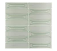 Atmosphera - 2 Stickers muraux Caro 30x30cm Vert