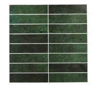 Atmosphera - 2 Stickers muraux Caro Rectangles 30x30cm Vert foncé