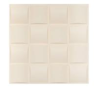 Atmosphera - 2 Stickers muraux Oren carrés 30x30cm Blanc