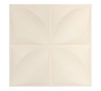 Atmosphera - 2 Stickers muraux Oren Fleur 30x30cm Blanc