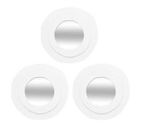 Atmosphera - 3 miroirs Emily Blanc d25cm