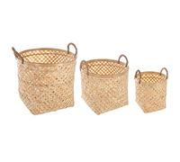 Atmosphera - 3 Paniers Atmosphera en bambou naturel tressé - 156823A