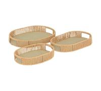 Atmosphera - 3 plateaux ali beige 39x28x5,7cm