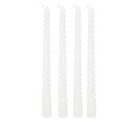 Atmosphera - 4 bougie-bâtons twist many blanc 180g