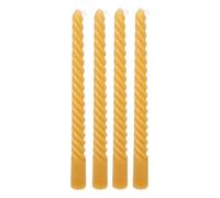 Atmosphera Bougies bâtons Hugo – Lot de 4 – 25 cm – Jaune – 180 g