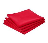 Atmosphera 4 Serviettes de Table - Coton - Rouge