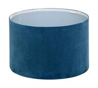 Atmosphera – Abat-jour Beline en velours 30 cm bleu canard