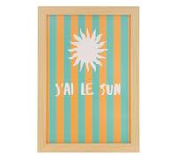 Atmosphera - Affiche encadrée Aria 21x30cm Orange et Vert