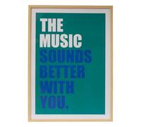 Atmosphera - Affiche encadrée Darius Vert cèdre 50x70cm