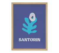 Atmosphera - Affiche encadrée libe 30x40cm santorin
