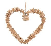 Atmosphera – Décoration murale Cœur en bois, hauteur 35 cm – Collection Interior Designer