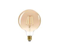 Atmosphera - Ampoule LED Décorative Globe Vintage E27, Verre Ambré, Ø 12,5 cm, Filament Apparent - Pour Lampe, Suspension, Luminaire
