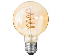 Atmosphera - Ampoule LED Globe ambrée - filament torsadé E27 D10 cm