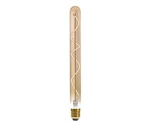 Atmosphera - Ampoule LED Tube ambrée - filament torsadé E27