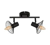 Atmosphera Applique/Plafonnier Adelia noir 28 x 12,5 cm