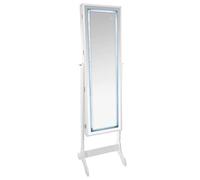 Atmosphera - Armoire à bijoux LED verre - blanc - 47x155 cm