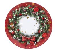 Atmosphera - Assiette de présentation Soir de noël d33cm Motif Couronne