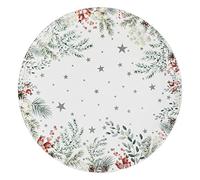 Atmosphera - Assiette de présentation Souffle Polaire d33cm Motif Branches