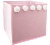 Atmosphera - Bac de Rangement Enfant Pompons - Rose