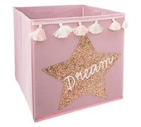 Atmosphera for Kids - Boîte de Rangement Pliable Dream 29x29cm Rose Rose G