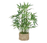 Bambou artificiel avec pot matériau naturel - H. 46 cm